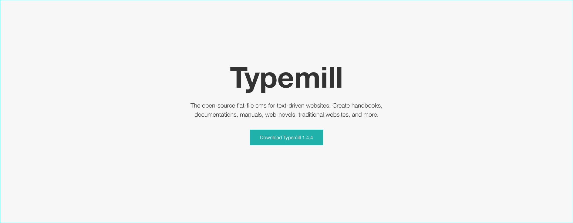 Screenshot der Typemill Website
